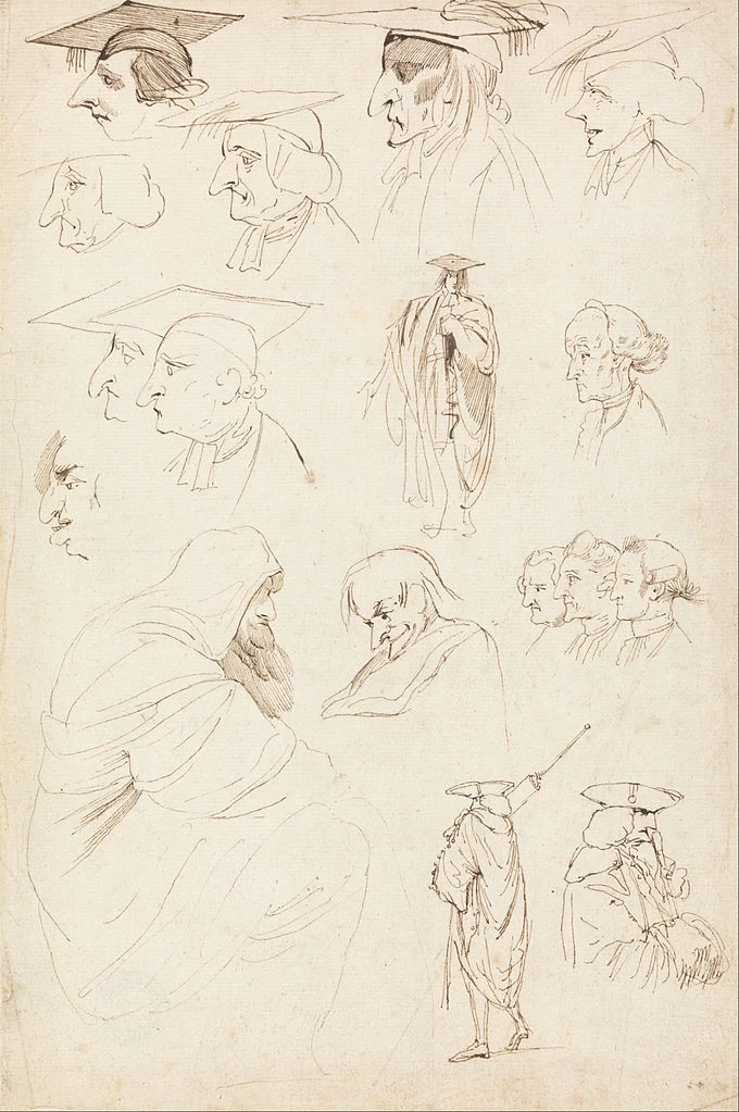 Studi di accademici - Yale Center for British Art, New Haven